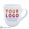 9oz low MOQ white round custom logo promotional porcelain mugs
