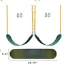 2 Pack Swings Seats Heavy Duty 66" Chain Plastic Coated - Playground Swing Set Accessories Replacement with Snap Hooks (Green)