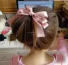 Classic Silky Ribbon Hair Clip For Girls,Three Layers Soft Ribbon Bow With Clip