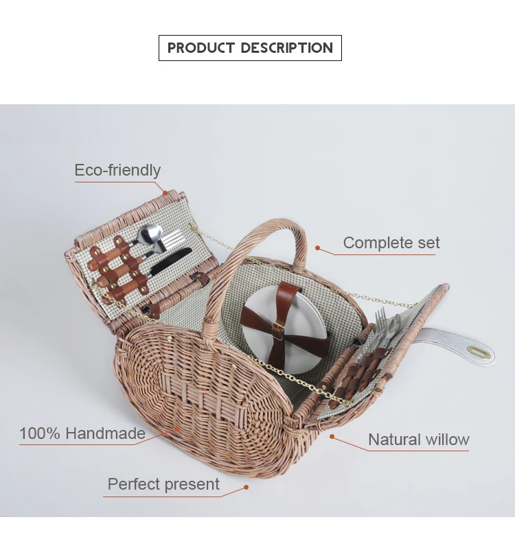 Bulk Hand Woven Round Kids Natural Food Storage Willow Wicker Hamper