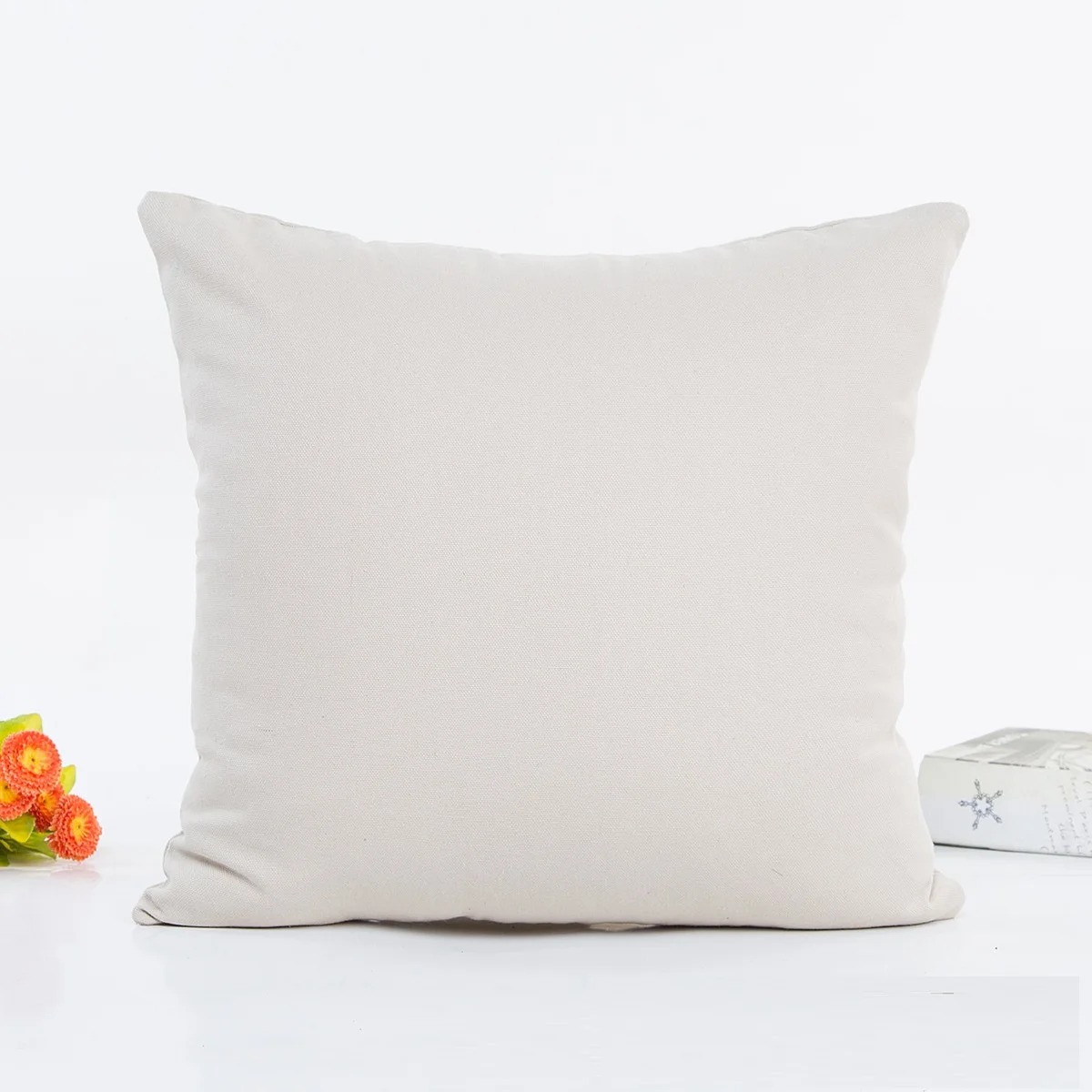 Wholesale 100 Cotton Plain Blank Canvas Blue Online Throw Pillow