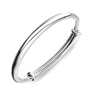 Fashion Women Jewelry Solid 925 Sterling Silver Bangle Bracelet For Gift