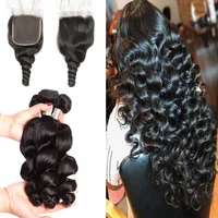 

cuticle aligned Wet and wavy virgin chinese hair , wholesale 10A Loose wave Curl raw virgin chinese hair