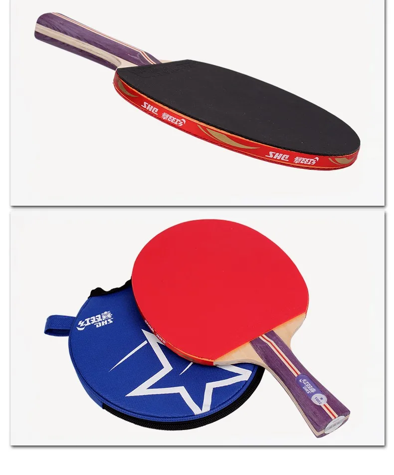 Cheap Dhs 1002 1006 Pipsin Rubber 1 Star Set Ping Pong Bat Racket