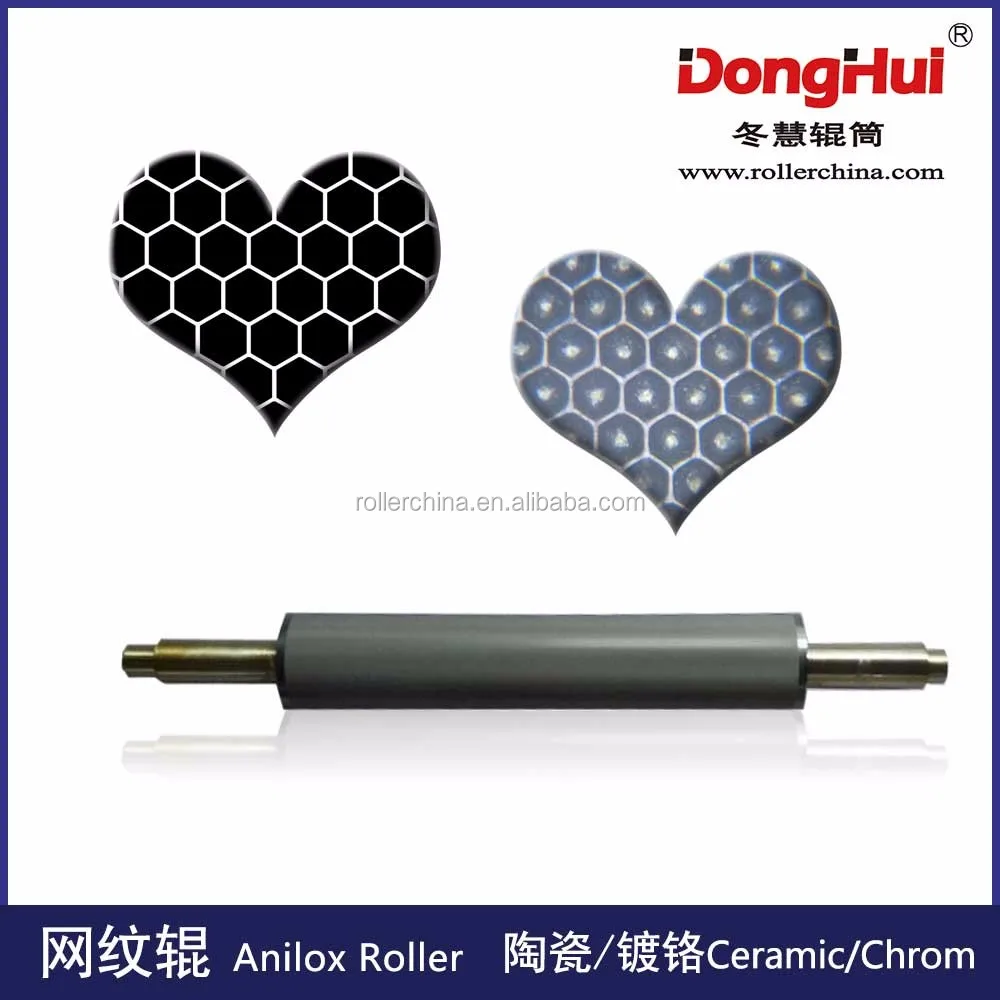
A1807-1 Anilox Roller Laser engaved chrome or ceramic for offset & Flexo moban 