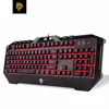 EasySMX Wired Membrane Keyboard Red LED Backlight 6 Separate Multimedia Keys for PC Gamers/Office Workers