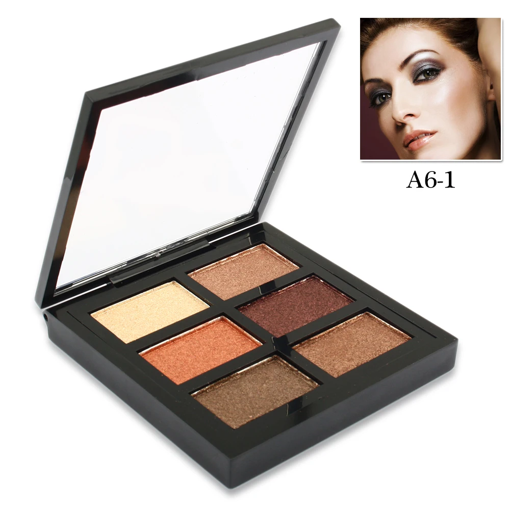 

OEM 6 Color Pigment Eyeshadow Palette Cosmetics Eye Shadow