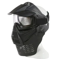 

Tactical Full Face Airsoft Paintball Mask Lens Goggles Protective Masks Breathable with nylon glass CS Hunting Shooting