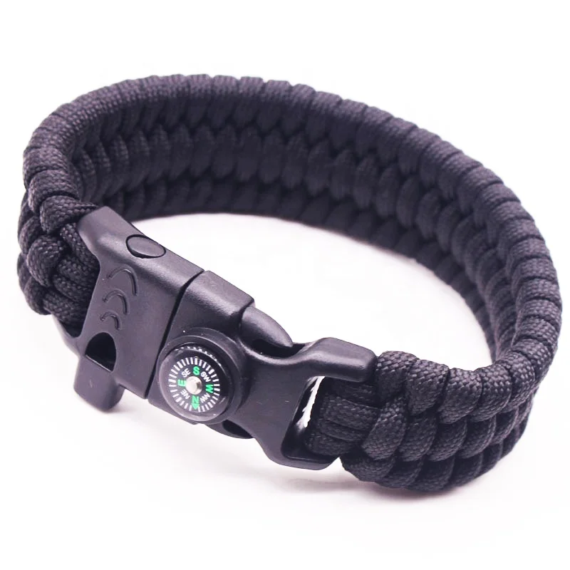 

Colorful Outdoor Military SOS Emergency 5in1 Paracord Cord Survival Bracelet Fire Starter Compass, Colorful survival bracelet