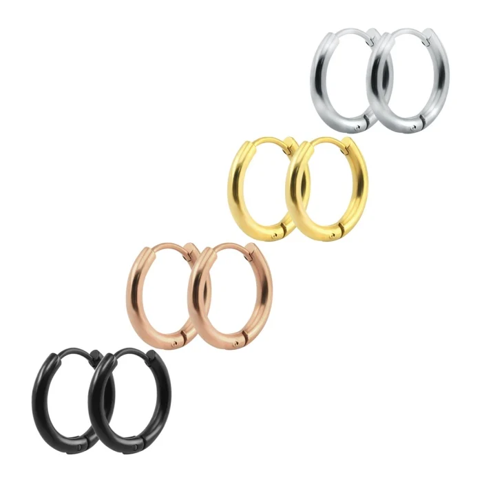 

316L Stainless Steel 8/10/12/14/16/18mm Small Hoop Fashion Earrings Manufacturers