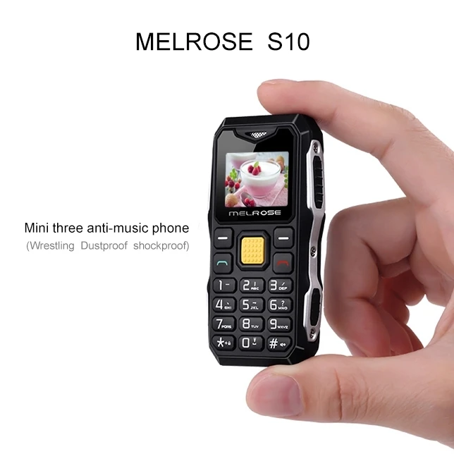 

Melrose S10 Waterproof Rugged Phone 1.0 inch Anti-lost FM 2G Cell Phone, Black gold