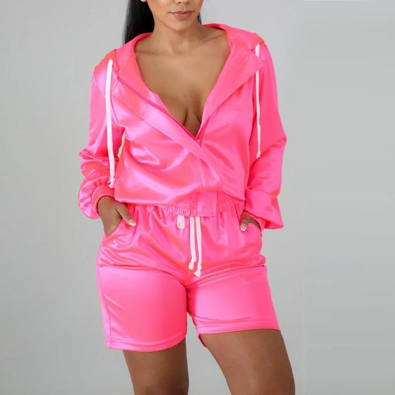 hot pink sweat suit