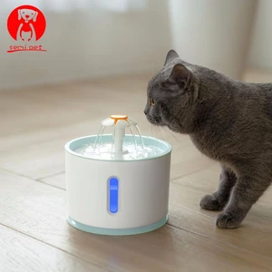 Image of 2.4L Automatic Cat Water Fountain LED Electric Mute Water Feeder USB Dog Pet Drinker Bowl Pet Drinking Dispenser For Cat Dog