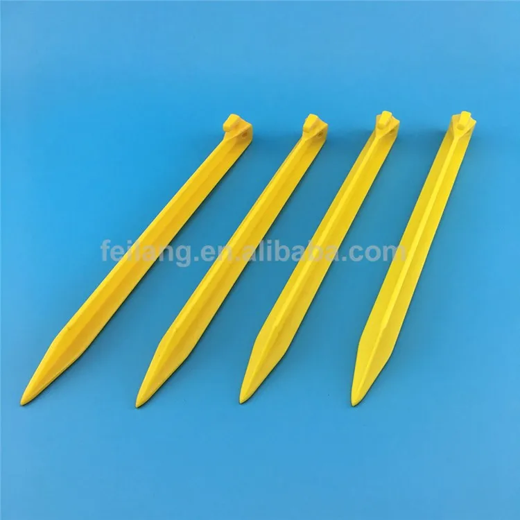 Plastic Durable Camping Pegs Awning Used to Fix Tents Flowers Yellow Garden Tent Pegs Tent Nails Awning Camping Pegs 20 Pcs Plastic Tent Nails Grass Protection Nets Outdoor Plastic Tent Pegs 