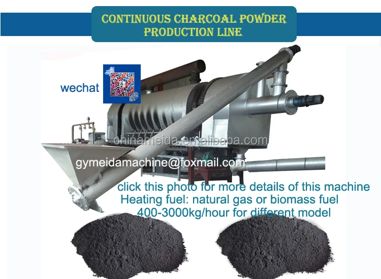 charcoal powder production