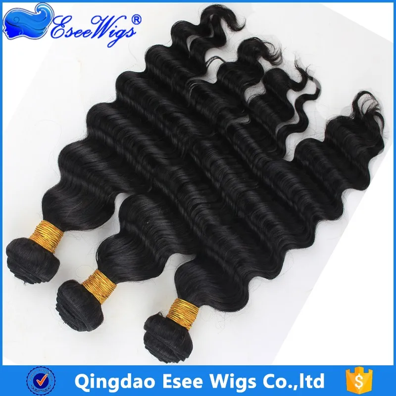 Best Quality Full Cuticles 8A Grade Unprocessed Raw Brazilian Human Hair Weave Deepwave Human Hair Bundles 