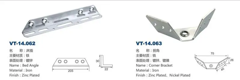Furniture bed connecting bracket