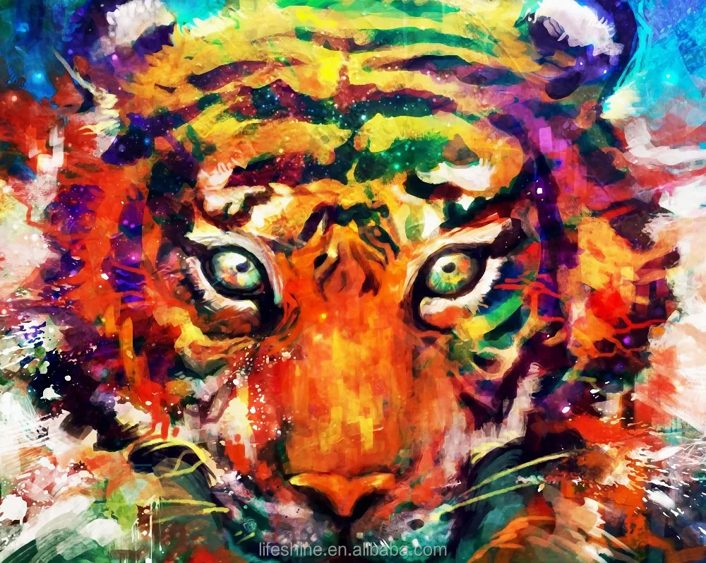 Russian New design of dangerous tiger oil painting full diamond painting