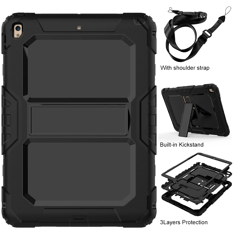 Durable Rugged Protective Case For Ipad Pro 10.5 (2017) With Shoulder