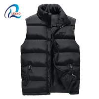 

Fashion winter long puffer waterproof black sleeveless jacket man without hood