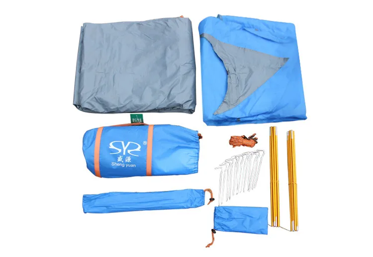 Ultralight 2 Person Waterproof Portable Double Door  storm proof  extreme weather mountaintop   4 season Camping alluminium tent