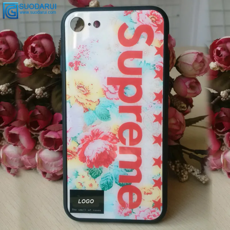 Cell phone Protective Cover For Iphone X / 10 (TPU PC Tempered glass Backplane) combination Case