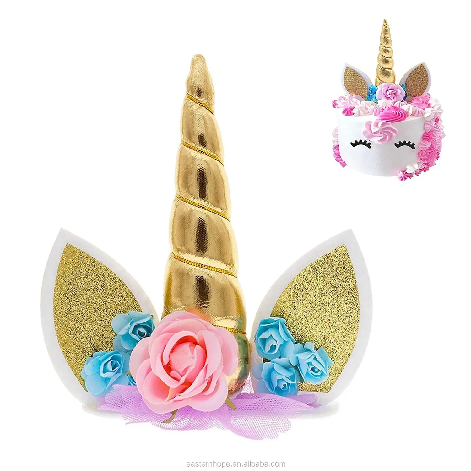 unicorn cake kit cake topper rainbow cupcake wrappers happy birthday