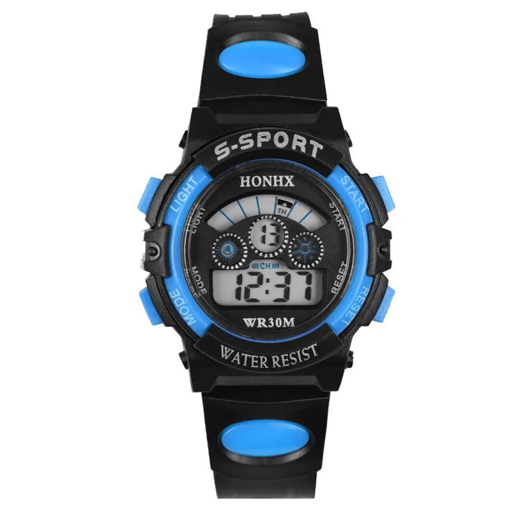 

Free Shipping HONHX brand children's watch sports Water resistant led watch Children Boy Digital Alarm Date Sports Wristwatches