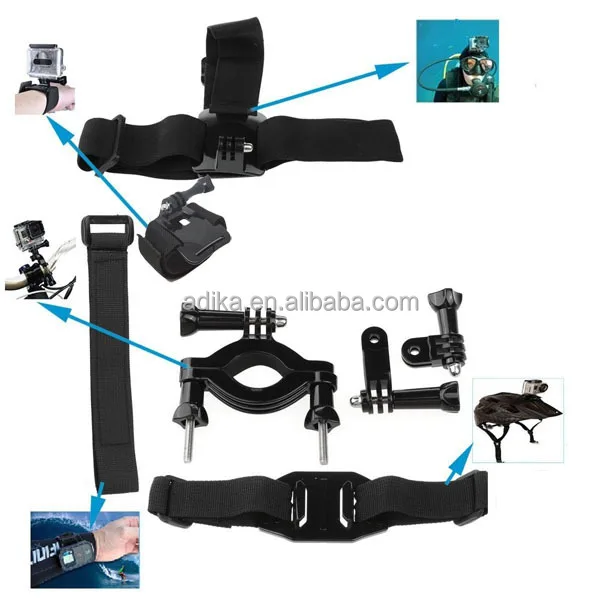 Action Camera Kit Accessories Sport Camera Waterproof Case Suit For Black Edition And Silver