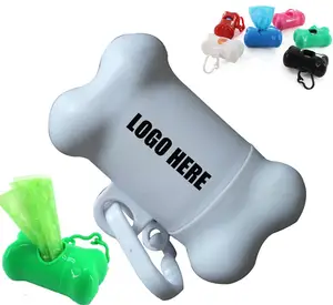 Image of Custom Printing Bone Shape Dog Waste Poop Garbage Dispenser Box Garbage Clean Up Waste Bag Carrier Holder Case