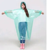 

Wholesale Top Quality PE Disposable Raincoat Outdoor Portable Waterproof Hood Poncho