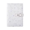 Flower cover design luxury custom notebook password a5 pu notebook with pen holder