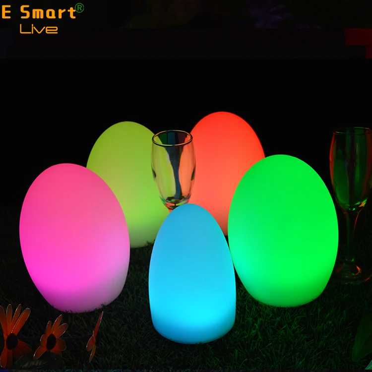 Oem Latest Design Rechargeable Led Egg Shape Table Lamps 16 Colors