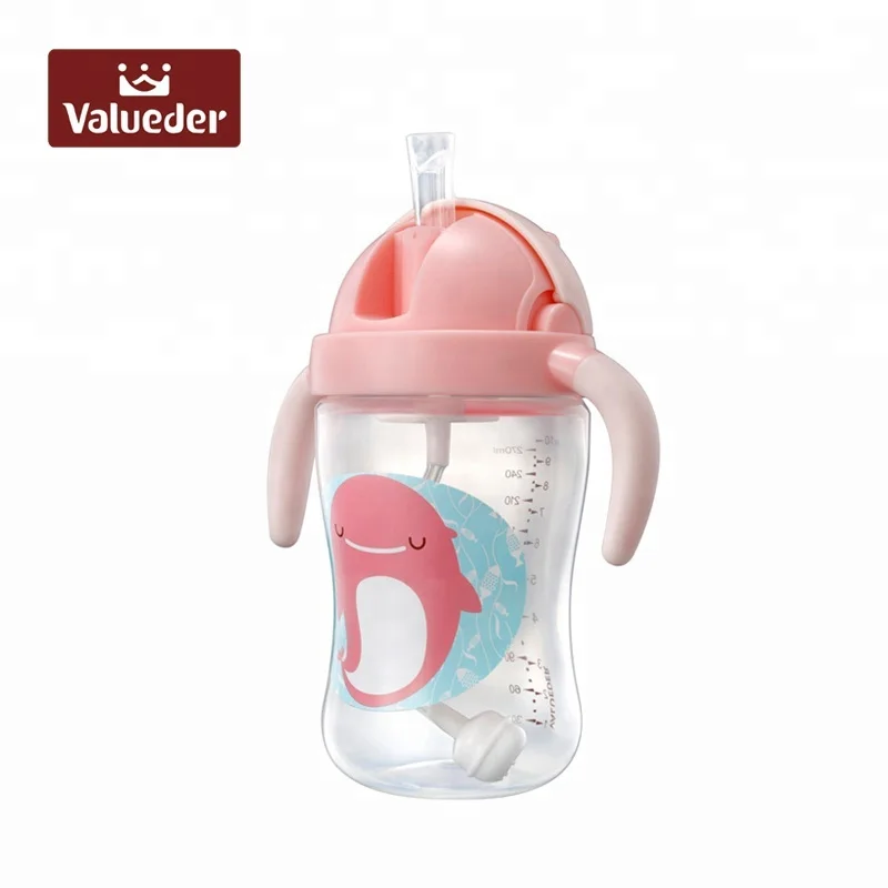 

BPA free water bottle with straw pp baby drinking cup
