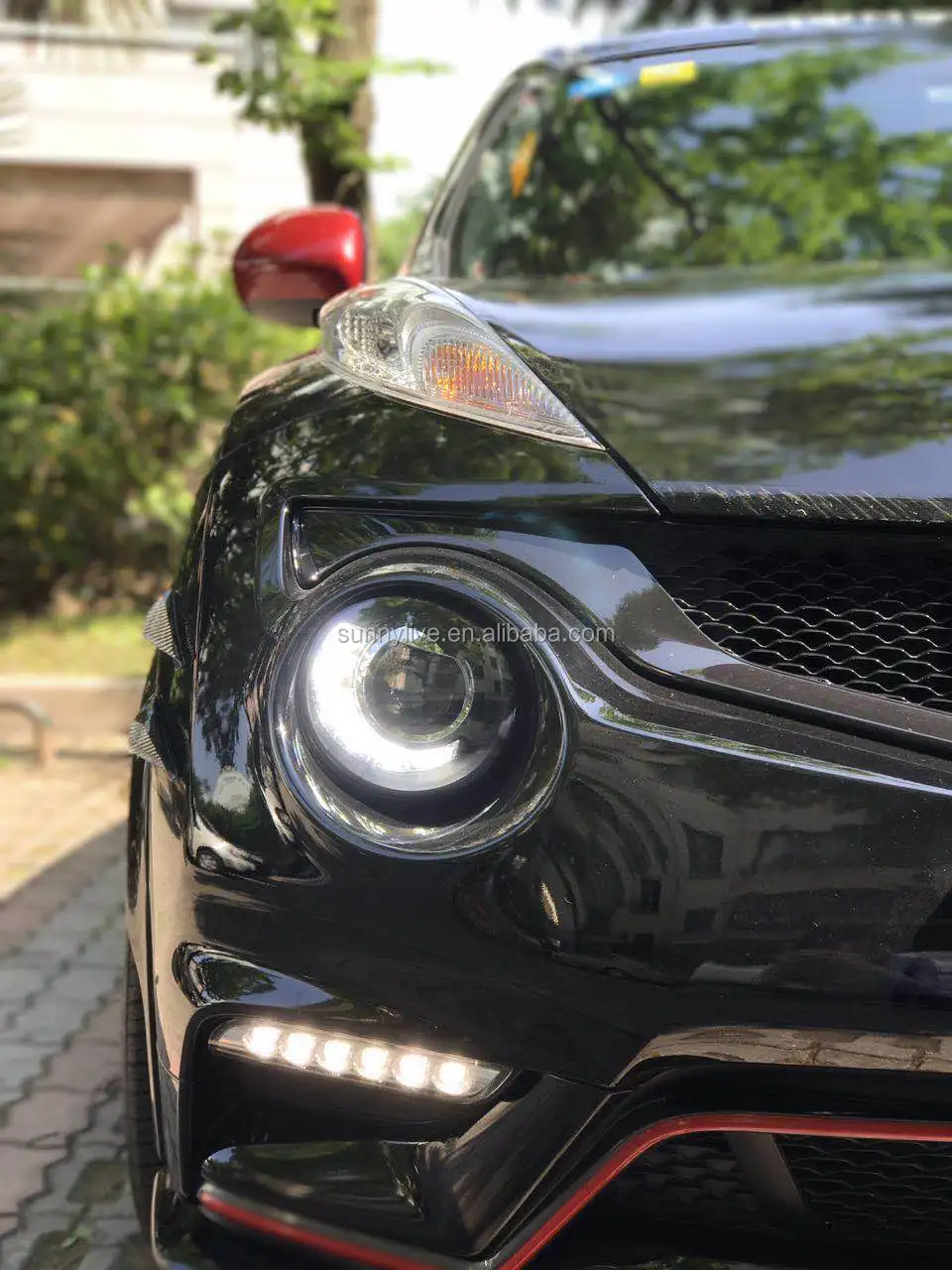 For NISSAN Juke for Infiniti ESQ LED Head Light Black Housing