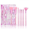 Melason Wholesale 7Pcs Private Label Multifunctional Bling Liquid Glitter Brushes Makeup Professional Cosmetil Tools