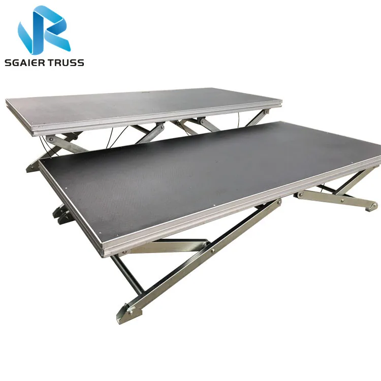 1*2m Aluminum X Folding Concert Scissor Stage for Events