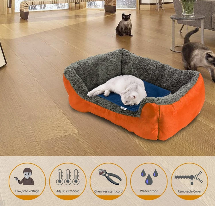 12v Far Infrared Heated Pet Beds Graphene Heating Pet Pad Buy 12v