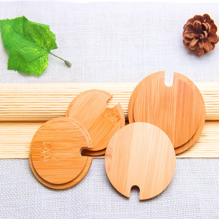 Wholesale Bamboo Lid For Coffee Cup,Bamboo Lid With Spoon For Ceramic