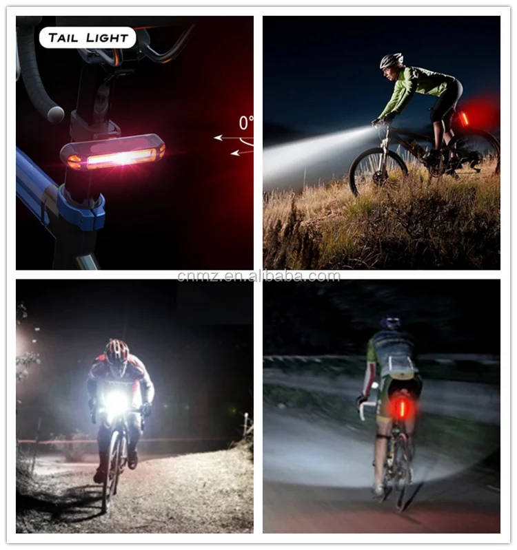 Super Bright Bicycle Head /& Taillight Set Water Resistant with Loud Horn