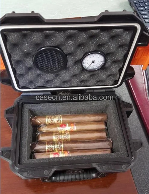 
IP67 Custom Hard Plastic Protective Cigar Case Watch Box with Foam 