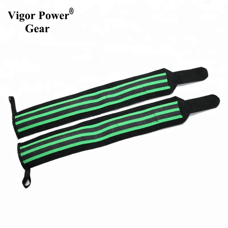 

Vigor Power Gear high quality non-slip powerlifting wrist wraps for weightlifting exercise training, Green