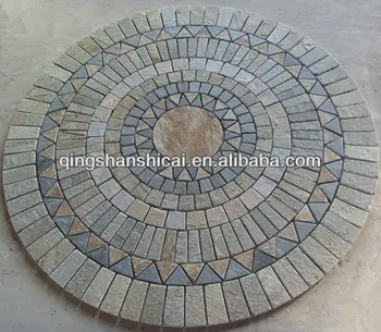Round Multicolor Flooring Mosaic Tile Flower Patterns With Mesh Round Multicolor Flooring Mosaic Tile Flower Patterns With Mesh Back Wall Panel