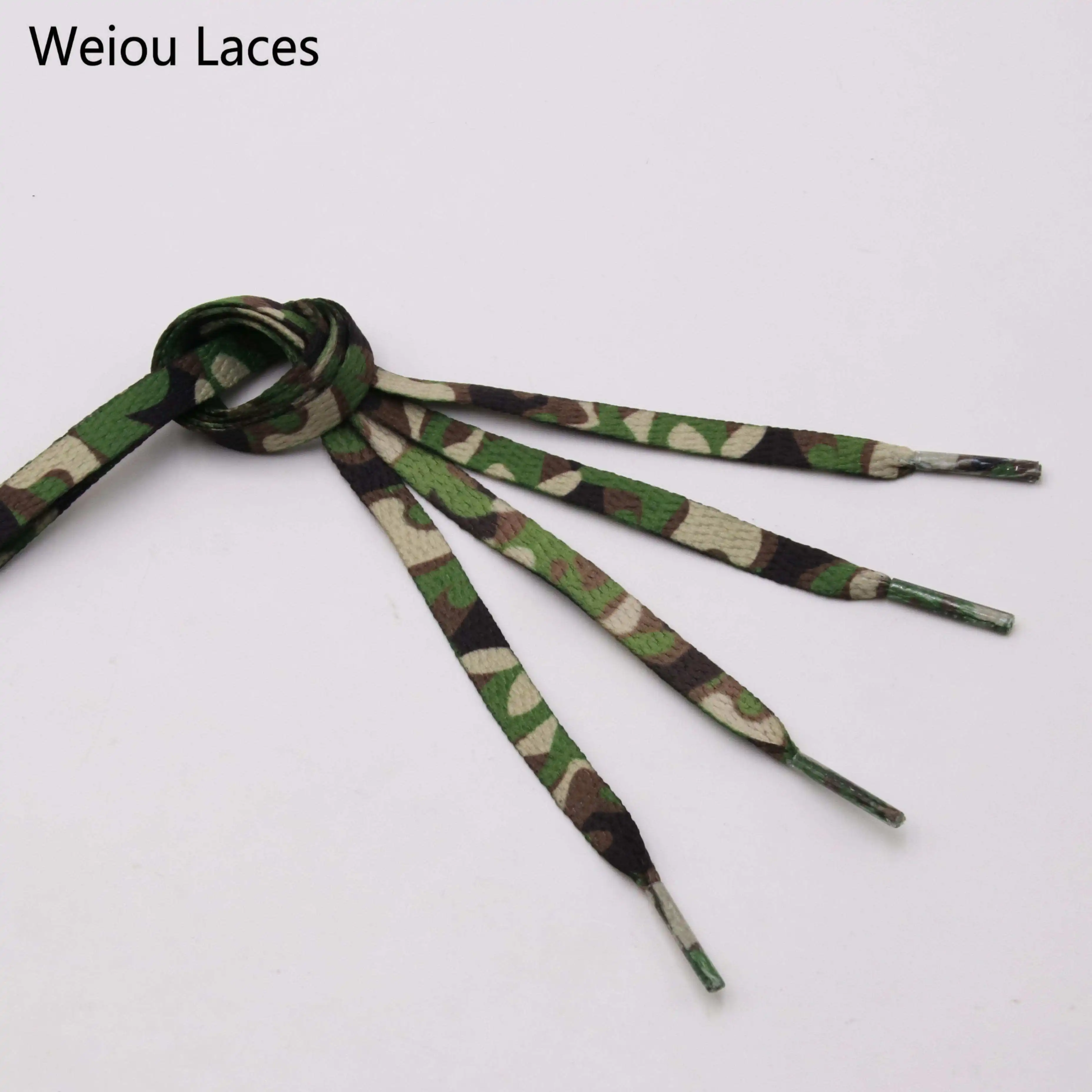 

Weiou New Camouflage Color Polyester Shoelaces Funky Beautiful Shoelace Bulk Order and Wholesale Dropship Transparent Sneaker, As picture, ,support customized color printing