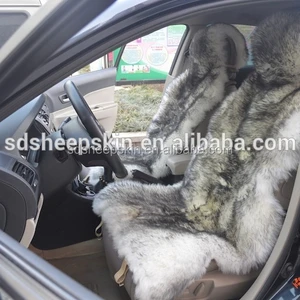 Black And White Sheepskin Car Seat Cover Black And White
