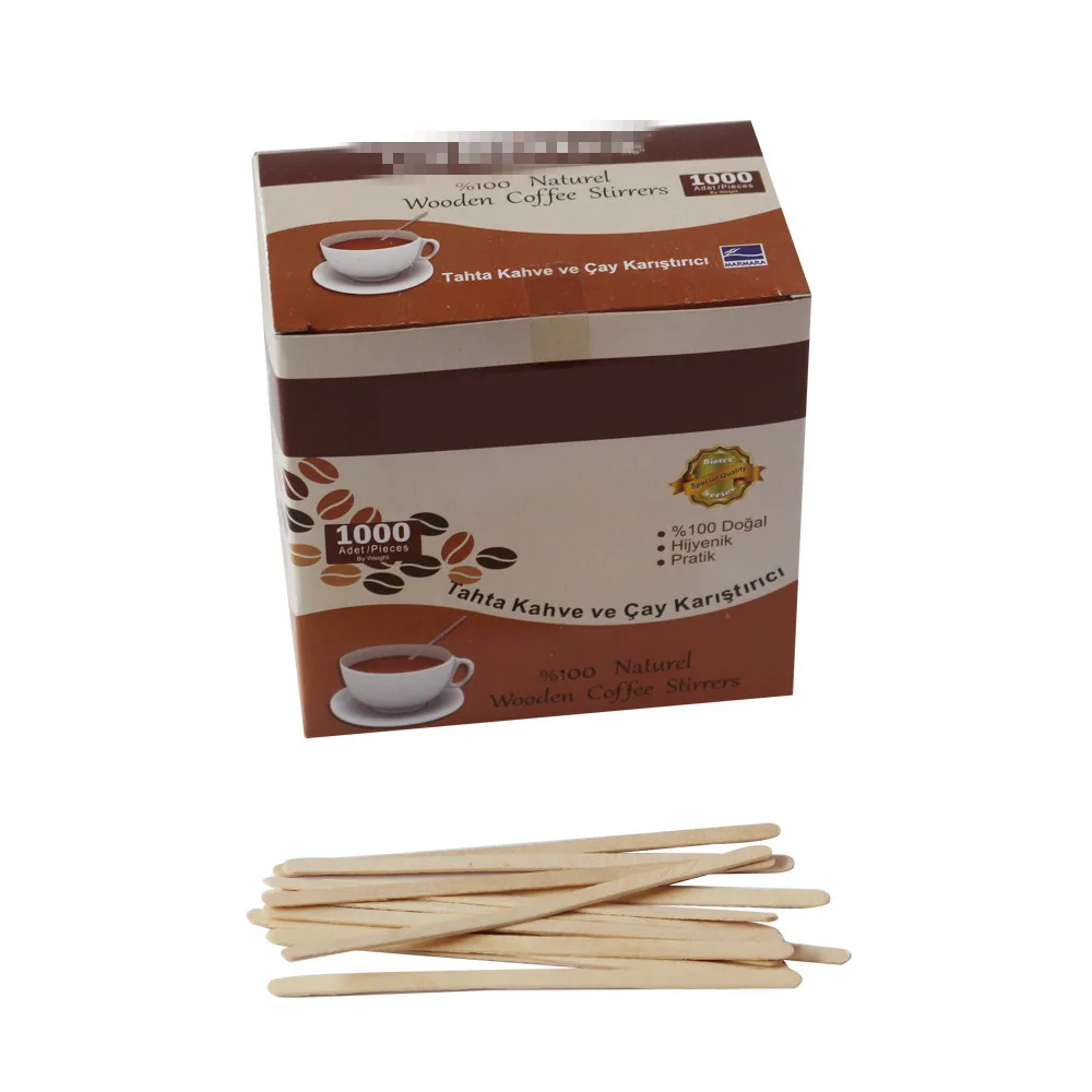 China Factory Wholesale Disposable Stir Stick Coffee Stirrers Wooden