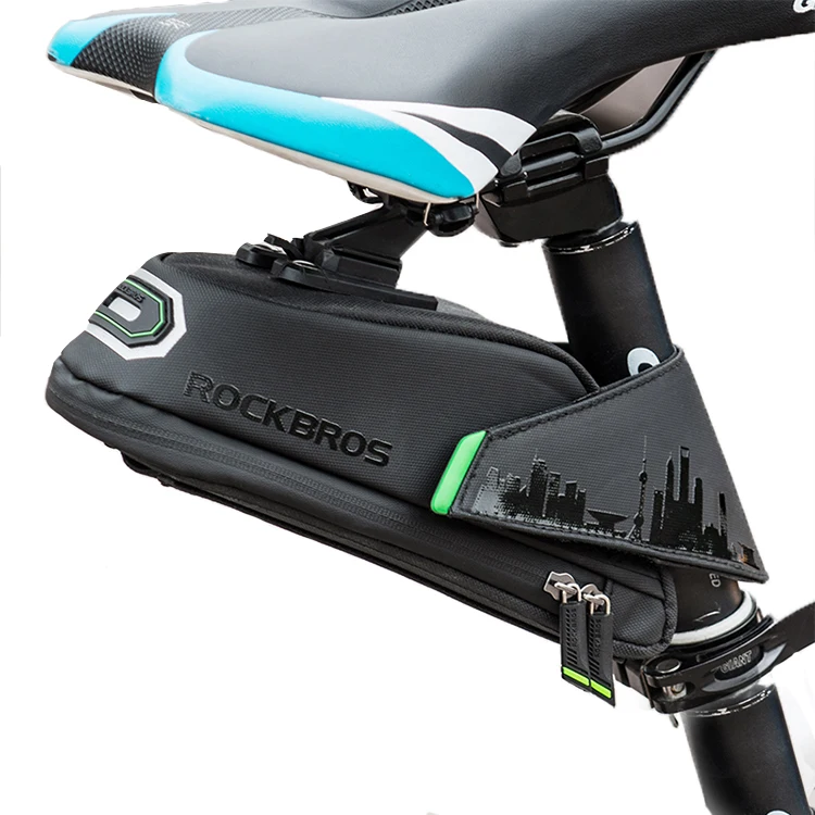 RockBros Cycling Bicycle Waterproof Bike Rear Seatpost Saddle Bag Black