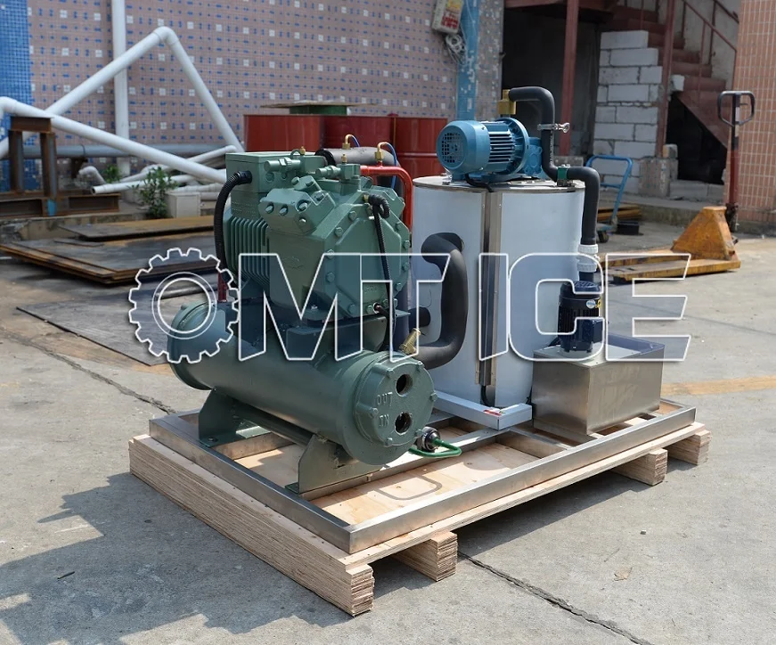 Omt 300kg Fresh Water Dry Ice Flake Ice Making Machine For Fish Keeping