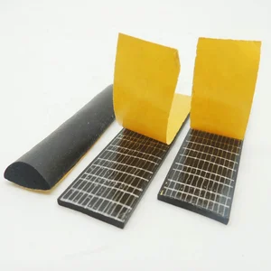 self adhesive black flat rubber foam cabinet door window sealing strip