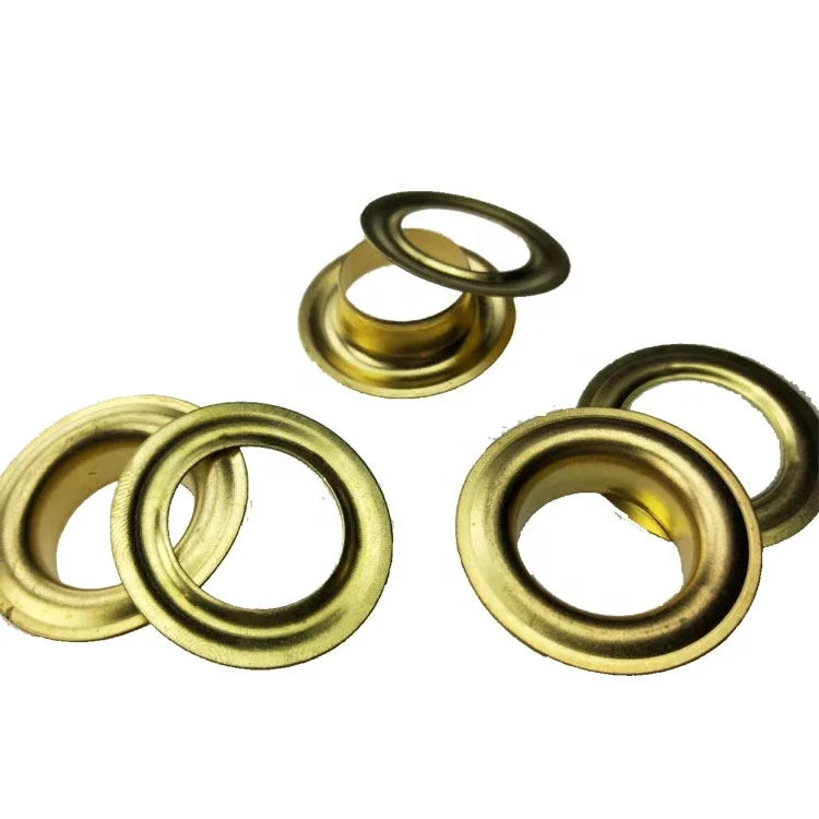  Nickle color 15mm round eylets brass eyelet and   washer